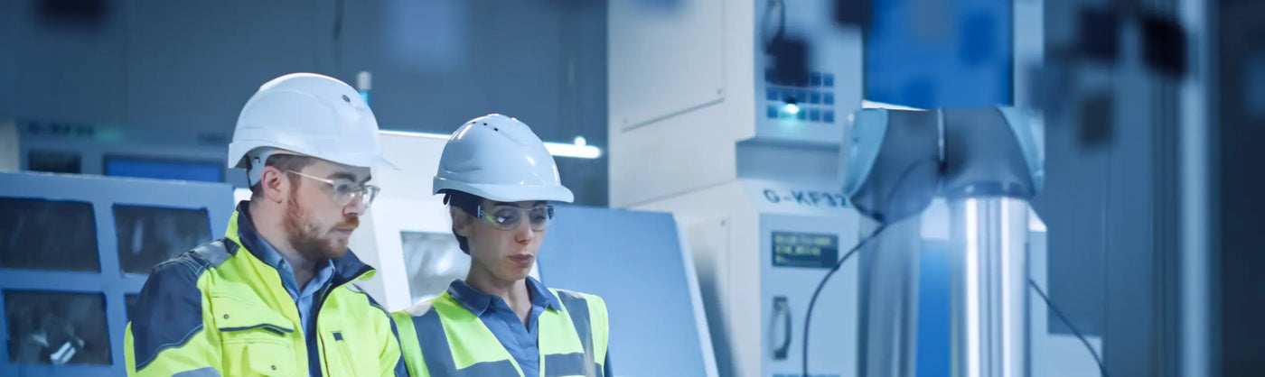 To CNC-operatører, der arbejder