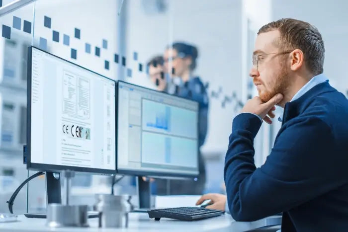 Ingeniør der analyserer tekniske data og laver rapporteringer med henblik på CE-certificering